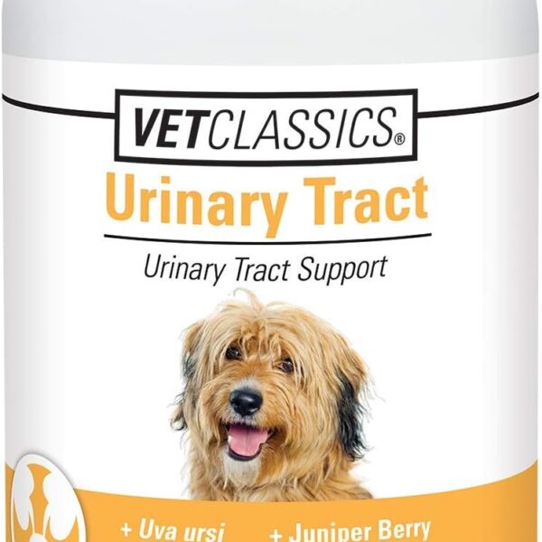 Vet Classics Urinary Tract Dog Supplement- Urinary Tract Support for Dogs, Pet Incontinence- Cranberry Dog Supplements- Chewable Tablets 120 Ct.