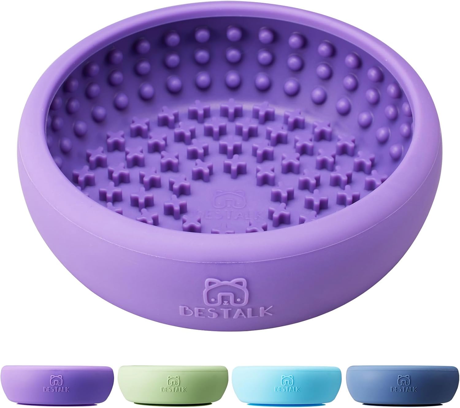Dog Lick Bowl, Bestalk Anxiety Relief Lick Mat for Dogs, Non-Slip Freeze Licking Bowl Enrichment Puzzle Feeder for Distraction, BPA Free Silicone, Dishwasher Safe(Purple,L) Dog Lick Bowl, Bestalk Anxiety Relief Lick Mat for Dogs, Non-Slip Freeze Licking Bowl Enrichment Puzzle Feeder for Distraction, BPA Free Silicone, Dishwasher Safe(Purple,L)