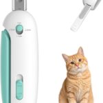 Wanheart Cat Nail Clipper with Catcher Safe Cut Nail Trimmer for Cats Kittens Small Pets No Mess Nail Clippers for Indoor Cats Easy Grooming (Blue)