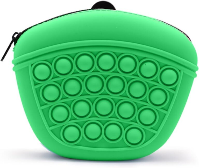 Dog Treat Pouches, Dog Treat Bag, Silicone Dog Snack Bag, Pet Snack Bag with Waist Clip, Treat Pouches for Pet Training(Green)