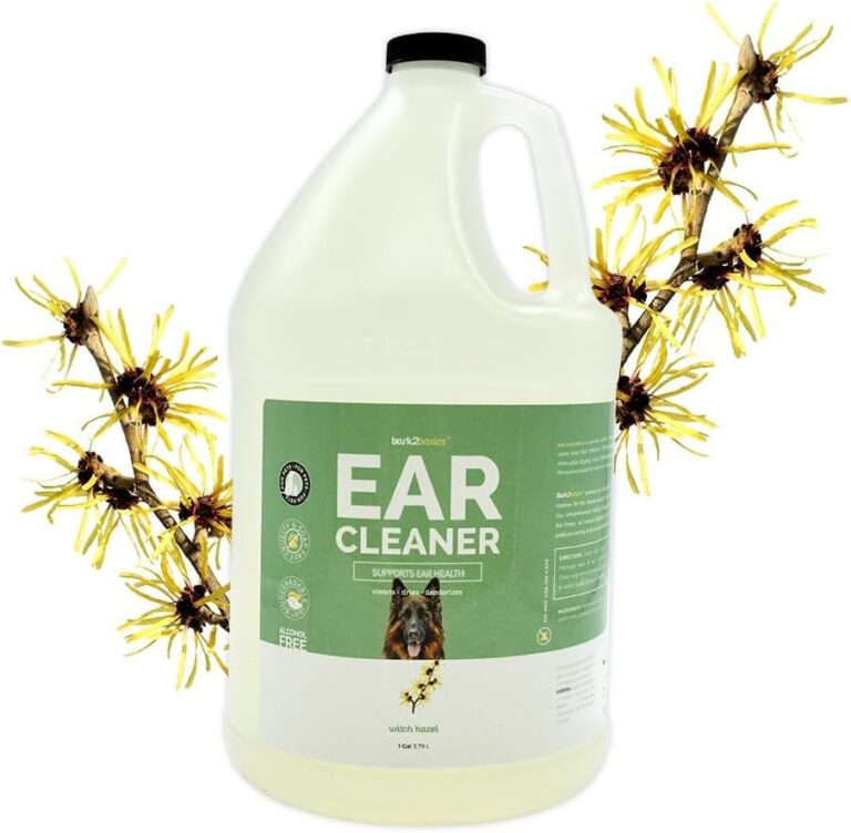 Bark2Basics Dog Ear Cleaner, 1 Gallon - All Natural, Witch Hazel, Gentle Aloe Vera and Chamomile Extract Base, Breaks Through Tough Wax and Debris, Soap-Free