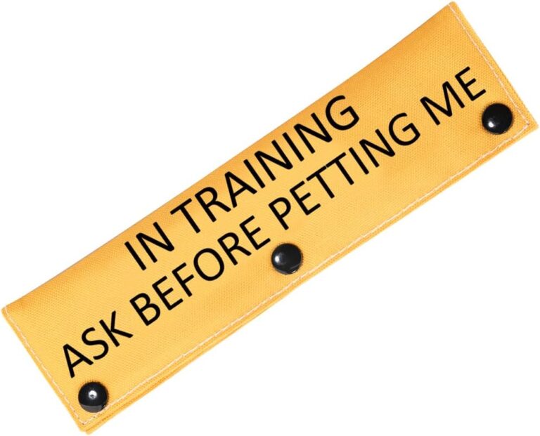 PWHAOO in Training Dog Leash Sleeve Ask to Pet Give Me Space Merch Working Dog Leash Wrap (Ask Before Petting Sleeve)