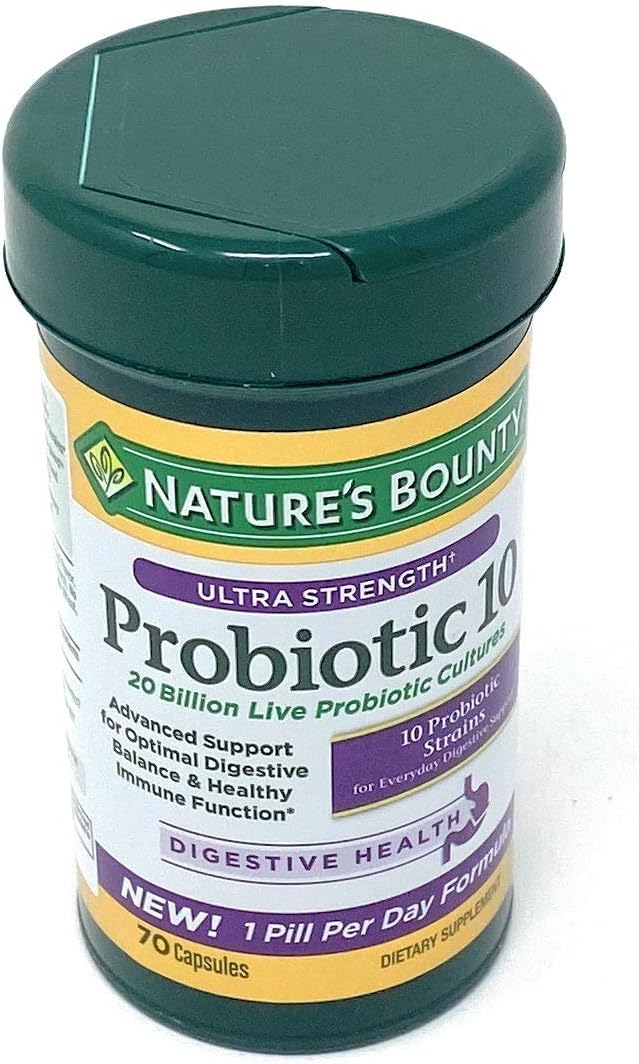 Nature's Bounty Ultra Strength Probiotic 10, 70 Capsules