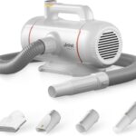 JirPet Dog Dryer for Pet Grooming, Professional 5.0HP/2400W High Velocity Dog Hair Dryer for Grooming, Pet Hair Force Dryer with 3 Temp & Stepless Airflow, Wall-Mount & Portable for Pet Grooming Salon