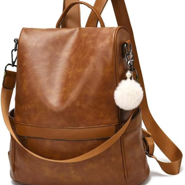 CHERUTY Women Backpack Purse PU Leather Anti-theft Casual Shoulder Bag Fashion Ladies Satchel Bags