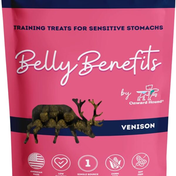 Onward Hound Training Treats for Dogs - Soft Venison - Low Calorie Dog Training Treats for Sensitive Stomachs with Single Source Premium Protein, Corn Free, & Soy Free Formula - 10 oz
