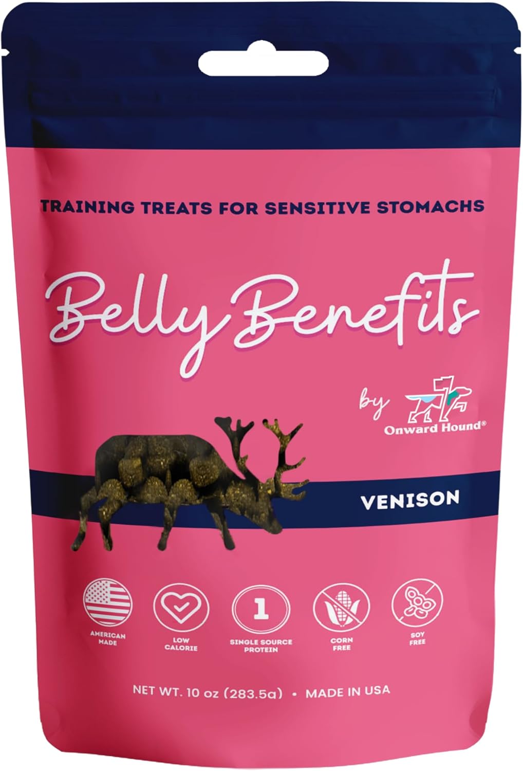 Onward Hound Training Treats for Dogs - Soft Venison - Low Calorie Dog Training Treats for Sensitive Stomachs with Single Source Premium Protein, Corn Free, & Soy Free Formula - 10 oz Onward Hound Training Treats for Dogs - Soft Venison - Low Calorie Dog Training Treats for Sensitive Stomachs with Single Source Premium Protein, Corn Free, & Soy Free Formula - 10 oz