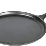Lodge L9OG3 Cast Iron Round Griddle, Pre-Seasoned, 10.5-inch - Made in USA, Compatible with Stovetop, Oven, Grill & Campfire