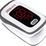 Fingertip Pulse Oximeter, Blood Oxygen Saturation Monitor (SpO2) with Pulse Rate Measurements and Pulse Bar Graph, Portable Digital Reading LED Display, Batteries and Carry Case Included
