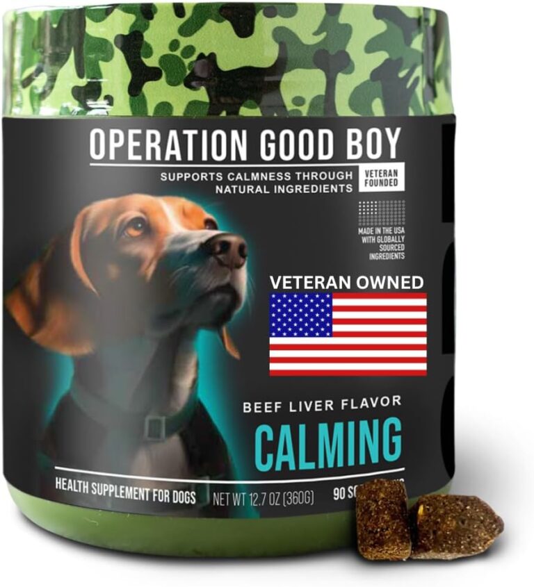 Operation Good Boy Calming Chews for Dogs, Stress Relief Chews with Chamomile & Tryptophan for Relaxation  90 Soft Treats, Natural Ingredients, Veteran Owned - Beef Flavored