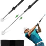 Golf Swing Practice Stick  Retractable Aid: Fix Rhythm Fast, Stop Slicing/Hooking, Indoor/Outdoor Use | Skip Frustration, Boost Consistency (Right-Handed)