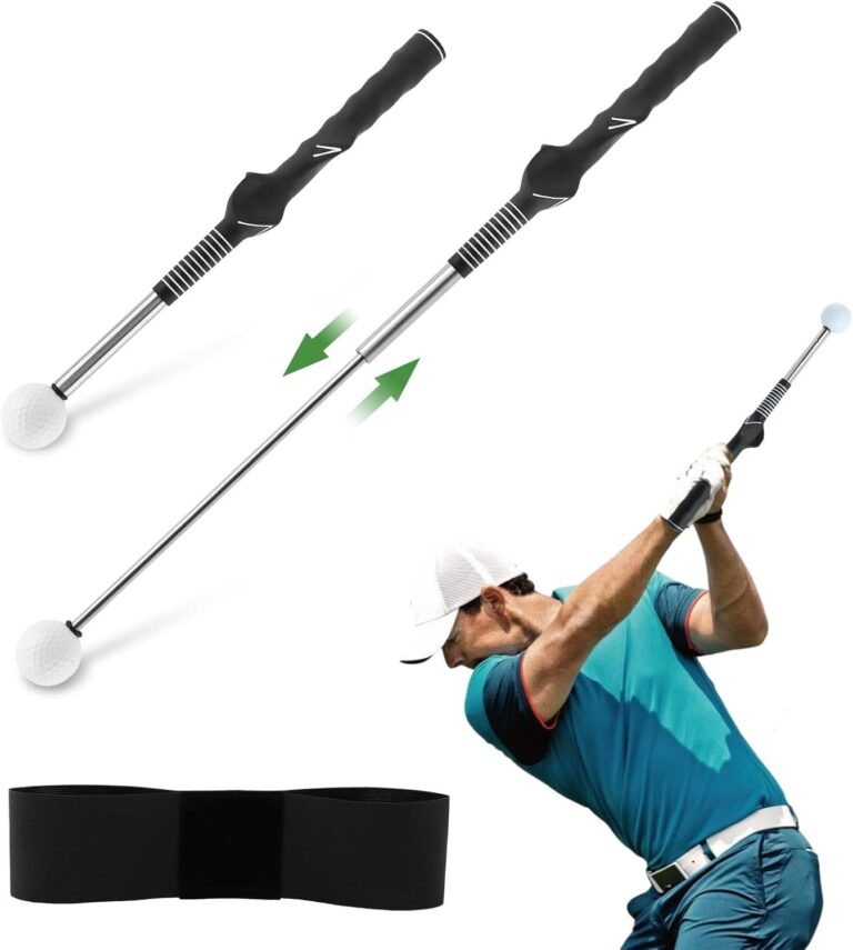 Golf Swing Practice Stick  Retractable Aid: Fix Rhythm Fast, Stop Slicing/Hooking, Indoor/Outdoor Use | Skip Frustration, Boost Consistency (Right-Handed)