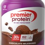 Premier Protein Powder, Chocolate Milkshake, 30g Protein, No Added Sugar, 100% Whey Protein, Keto Friendly, Soy & Gluten Free, 24.5 oz, 17 Servings (Packaging May Vary)