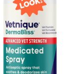 Vetnique Dermabliss Chlorhexidine for Dogs Skin Health - Antibacterial Medicated Spray - for Skin Infections & Irritation, Hot Spots & Redness Relief (Medicated Spray, 8oz)