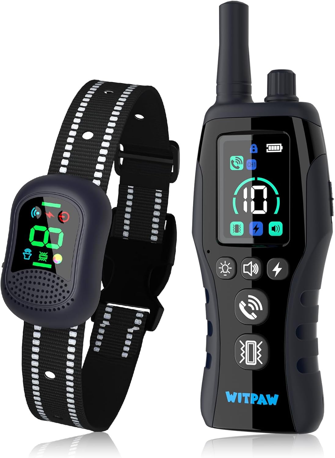 Dog Shock Collar, 4900FT Dog Training Collar with Call Function & LED Light, IP67 Waterproof Rechargeable E-Collar for Dogs 10-120Ibs, 4 Training Modes for All Breeds Dog Shock Collar, 4900FT Dog Training Collar with Call Function & LED Light, IP67 Waterproof Rechargeable E-Collar for Dogs 10-120Ibs, 4 Training Modes for All Breeds