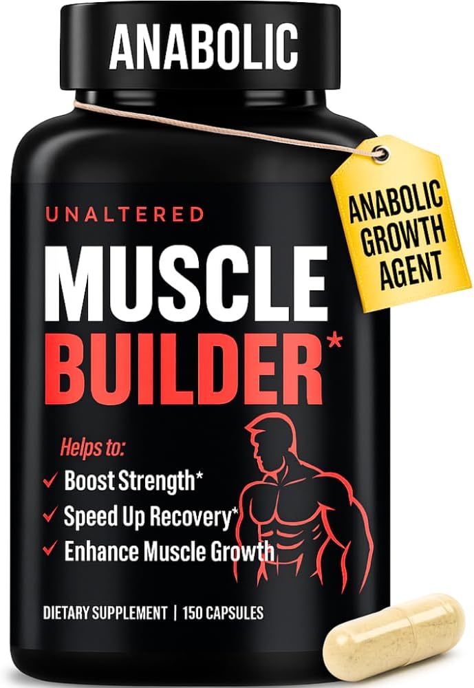 UNALTERED Anabolic Muscle Builder for Men - Growth, Size, Strength - Natural Muscle Building Supplement & Energy Booster - Tribulus Terrestris, Ginseng, Vitamin D3, Ashwagandha - 150 Capsules