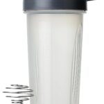 Mr. Pen- Shaker Bottles for Protein Mixes with Twist Cap, 28 oz, Gray/Green, Protein Shaker Bottle with Wire Whisk Ball