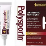 Polysporin First Aid Topical Antibiotic Skin Ointment with Bacitracin Zinc & Polymyxin B Sulfate, for Infection Protection & Wound Care, Neomycin-Free, Travel Size, 0.5 oz