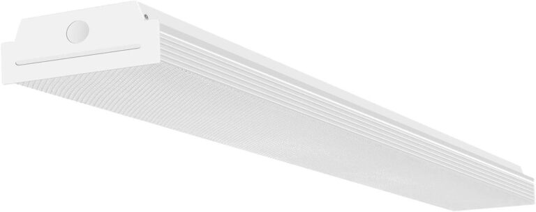 FAITHSAIL 4FT LED Wraparound 40W 4 Foot LED Shop Lights for Garage, 4400lm 4000K Neutral White, Wrap Light, 48 Inch Light Fixtures Flush Mount Office Ceiling Lighting, Fluorescent Tube Replacement