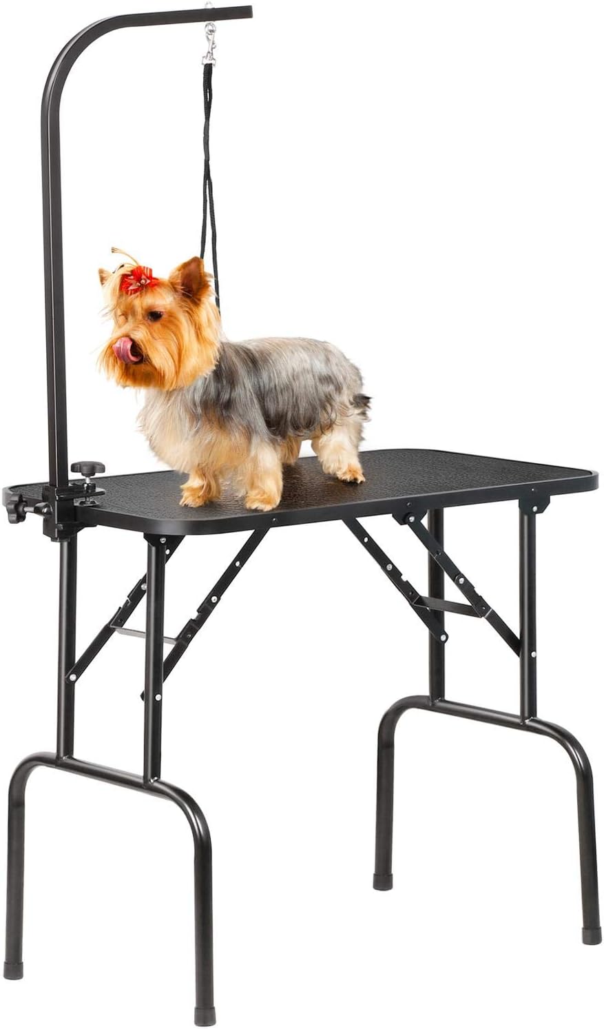 Topeakmart Foldable Pet Grooming Table - Professional Dog Cat Trimming Table w/Adjustable Arm/Noose 32 x 18 x 30 inch Maximum Capacity Up to 220lbs Topeakmart Foldable Pet Grooming Table - Professional Dog Cat Trimming Table w/Adjustable Arm/Noose 32 x 18 x 30 inch Maximum Capacity Up to 220lbs