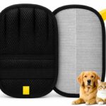 Elmrock 2 Pcs Pet Hair Removal Glove for Dogs & Cats  Newly Upgraded Reusable Five Finger Electrostatic Grooming Glove, Magic Brush Pet Hair Remover Tool for Carpet, Car Seat & Clothes