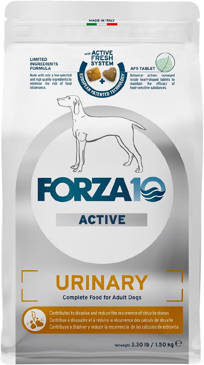 Forza10 - Dog Food, Limited Ingredient Dog Food for Urinary Health and UTI Support, Non-GMO, Fish Flavor, Made in Italy (3.3 lb)