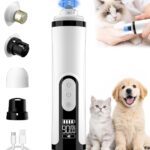 Dog Nail Grinder Upgraded  Gentle Paw Grooming & Smoothing, 3 Speed Dog Nail Trimmers & Dog Nail Clippers with Display, 2 LED & 3 Grinding Ports Ideal for Small/Medium/Large Dogs, Cats/Other Animals