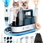 Dog Grooming Vaccum & Blow Dryer, 2.5L Dog Vacuum for Shedding Grooming with 3 Temperature Settings, Pet Vacuum Grooming Kit for Dogs & Cats