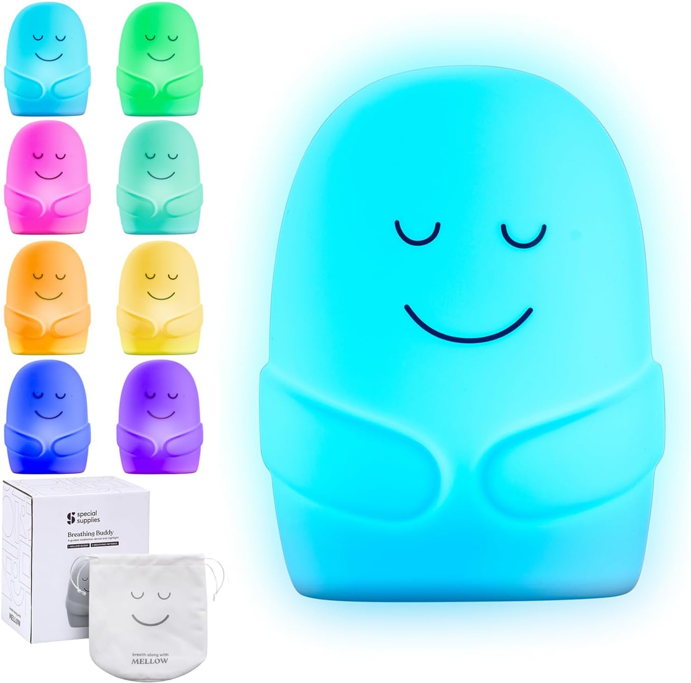 Special Supplies Mindfulness Guided Breathing Exercises, Nightlight Mode, Guided Daily Visual Relaxation and Restful Sleep for Kids or Adults, Color Changing Nightlight Special Supplies Mindfulness Guided Breathing Exercises, Nightlight Mode, Guided Daily Visual Relaxation and Restful Sleep for Kids or Adults, Color Changing Nightlight