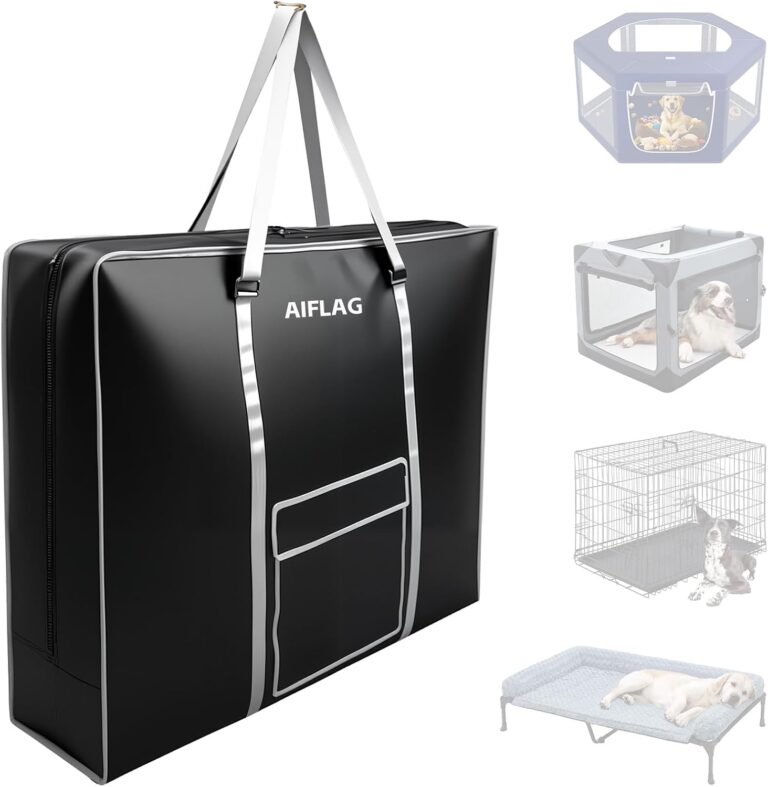 AIFLAG Large Dog Crate Bag for Storage & Travel, Carrying Case Holds Most 54 inch Crates, Also Fits Pet Playpens, Dog Beds & Cat Houses, Durable Waterproof Material
