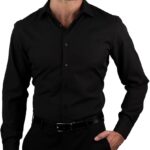 Nautica Slim Fit Long Sleeve Cotton Linen Touch Shirts for Men Wrinkle Resistant Lightweight Summer Shirt