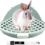Rabbit Litter Box Bunny Corner Toilet Box Potty Trainer for Hamster Guinea Pig Ferret Rat Chinchialla Cage Pan 3.9 x 7.5 x 7.5