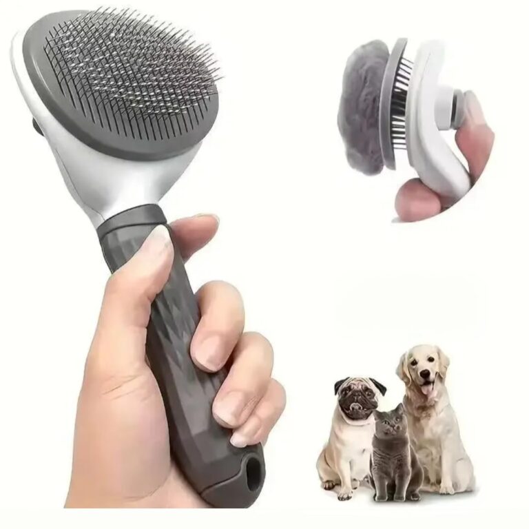 Self-Cleaning Pet Hair Brush for Cats & Dogs  Deshedding Grooming Tool, Fur Remover, Tangle-Free, Easy Cleanup for All Pets