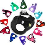 EcoBark Step in Dog Harness - Eco-Friendly Teacup Dog Harnesses for XXS, XS, and Small Dogs - Reflective and Adjustable Mini Body Halter Vest -Tiny Soft Mesh Toy Breed Harness (XXXS, Black)