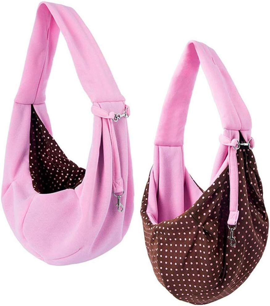 Pet Sling Carrier Bag Travel Tote for Cats Dogs, Up to 16 lbs (Pink) Pet Sling Carrier Bag Travel Tote for Cats Dogs, Up to 16 lbs (Pink)