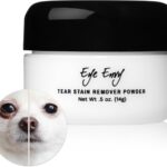 Eye Envy Tear Stain Remover Powder for Dogs and Cats. 100% Natural, Safe. Apply Around Eyes. Absorbs and Repels Tears. Keeps Area Dry. Treats The Cause of Staining. Made in The USA. (.5 oz)