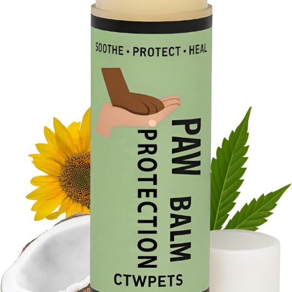CTWPets Balm for Dogs  Natural Wax Barrier with Mango Butter & Vitamin E, Shields Against Heat, Ice, and Rough Surfaces, Lick-Safe Dog Paw Wax Stick, 0.15 oz (Paw Protection Balm)