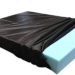 High Density Solid Blue Cooling Gel Infused Memory Foam Pad Dog Pet Bed + Internal Waterproof Cover (41x27x4 Inches)