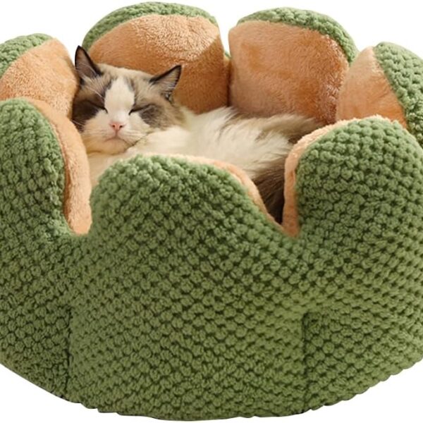 CWV Cute Cat Beds Kitten Beds, Soft Small Dog Beds, Washable Pet Beds for Puppy and Kitty, Cactus Shape, 23 Inch