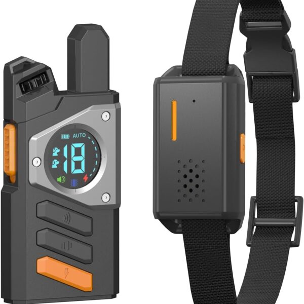 2-in-1 Dog Shock Collar with Remote Control and Automatic Bark Mode - Electric Training Smart Anti Barking Collars for Small Medium Large Dogs E-Collar (5-150Lbs) Waterproof