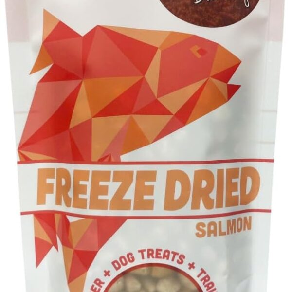 Smart Cookie Freeze Dried Salmon Bites - Single Ingredient Freeze Dried Treats for Dogs - Wild Caught Alaskan Salmon Dog Training Treats & Dog Food Topper - Made in USA - 2oz Bag, 1 Pack