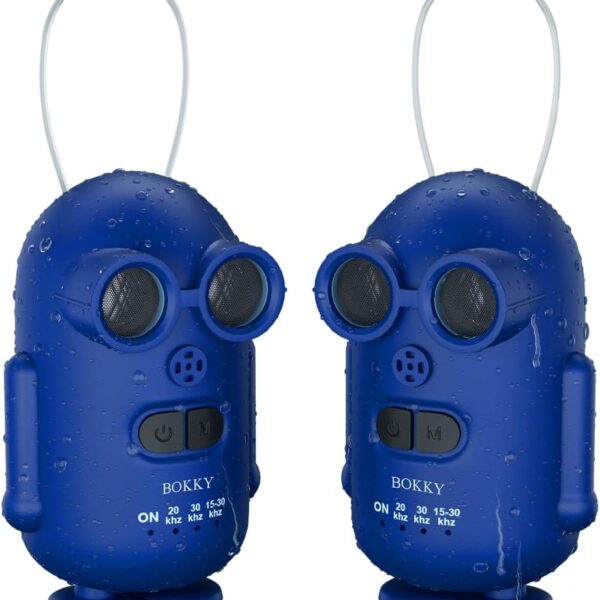 BOKKY 2 Pack Dog Bark Deterrent Devices in 3 Adjustable Modes Convertible Waterproof Anti Barking Silencer for Dog - Ideal for Outdoor and Indoor(Blue)