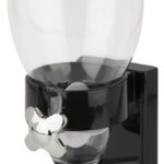 Honey-Can-Do Dry Food Dispenser, Single Control, Black/Chrome
