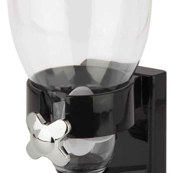 Honey-Can-Do Dry Food Dispenser, Single Control, Black/Chrome