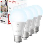 Sengled WiFi Light Bulb - Smart Bulbs That is Compatible with Google Assistant, A19 Daylight (5000K) - No Hub Required, 800LM 60W High CRI)60 Equivalent, 4 Count (Pack of 1)