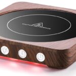 Mug Warmer - 36W Coffee Mug Warmer for Desk with Temperature Display, 2-12Hrs Auto Shut Off, Smart Candle Warmer - Ideal Coffee Gifts Accessories Keep Beverages Coffee Warmer (Wood) (Wood)