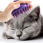 Cat Brush with Soft Rubber Pins, Washable Silicone Pet Brushes for Indoor Cats - Grooming Shedding Massage & Bath, Scratch-Free Removes Hair Mats, Tangles, and Loose Fur for Short to Long Haired