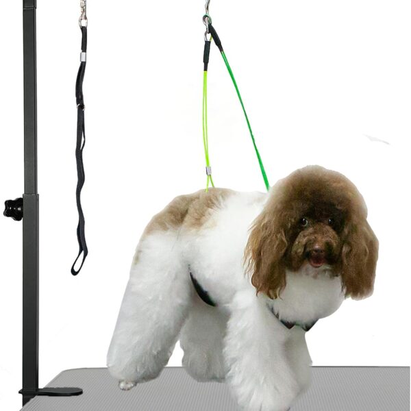 Dog Grooming Arm with Clamp, Hammock Assistant, Dog Grooming Table Arm with Dog Grooming Harnesses for Small Pets, Dog Grooming Stand for Hair Cutting Blowing Washing Bathing Nail Trimming Clipping