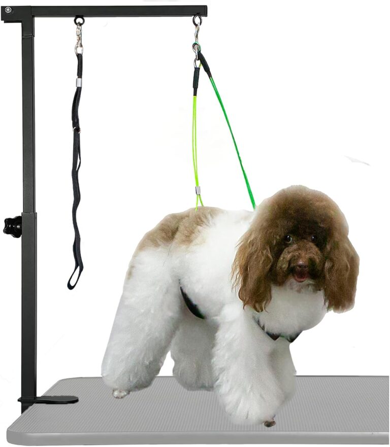 Dog Grooming Arm with Clamp, Hammock Assistant, Dog Grooming Table Arm with Dog Grooming Harnesses for Small Pets, Dog Grooming Stand for Hair Cutting Blowing Washing Bathing Nail Trimming Clipping