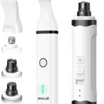oneisall Dog Nail Grinder and Paw Trimmer Kit 3 in 1 Quiet Rechargeable Electric Pet Nail Grinder with 2 LED Lights and Cordless Dog Grooming Safe Clippers